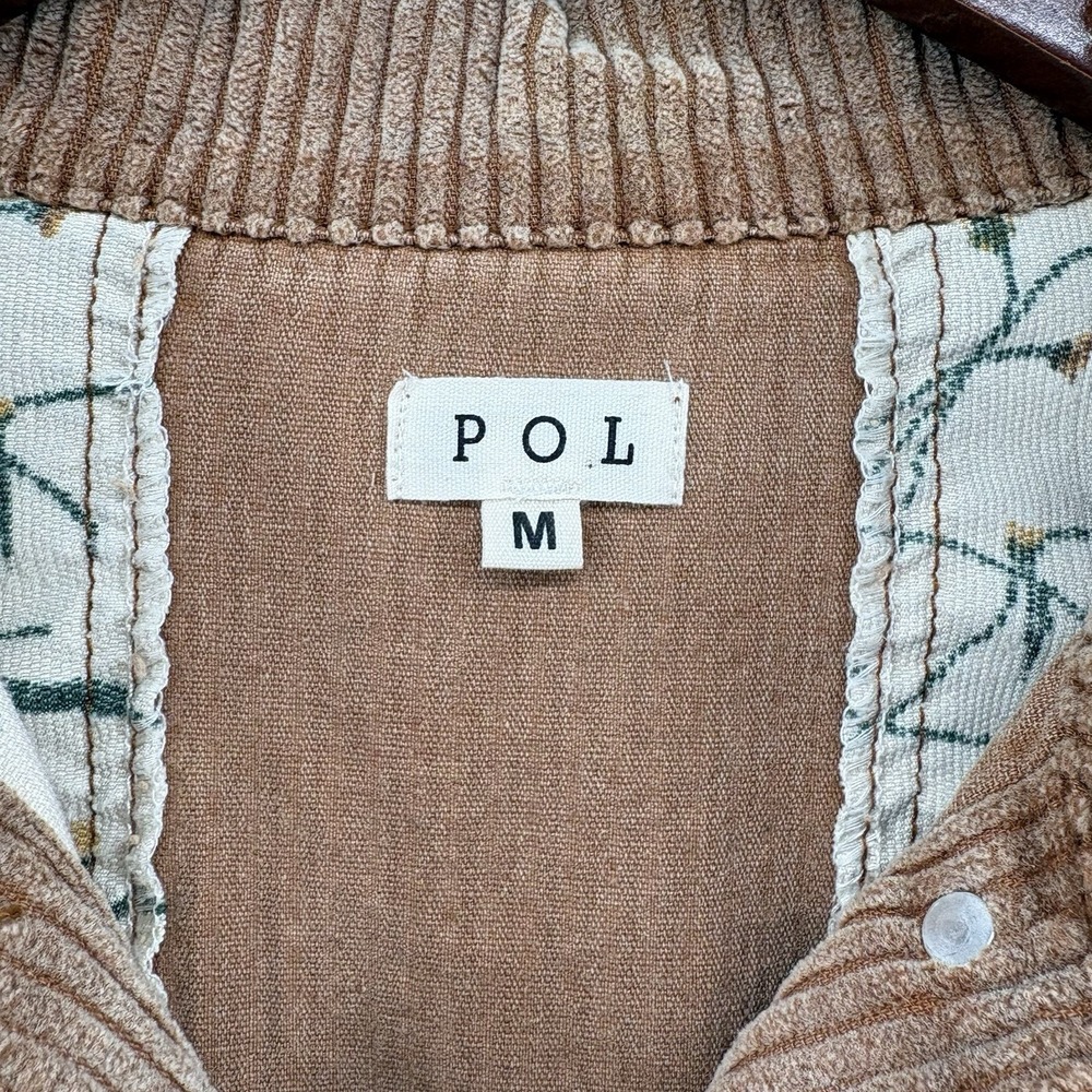 POL Distressed Corduroy Patchwork Jacket Medium - image 4